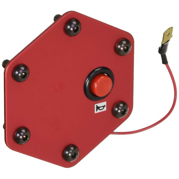 Daikei PLATE HORN BUTTON MOMO Momo Type Red & Red PHB-01