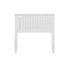 Leo & Lacey Mid-Century Solid Hardwood/Veneers Twin Panel Headboard in White