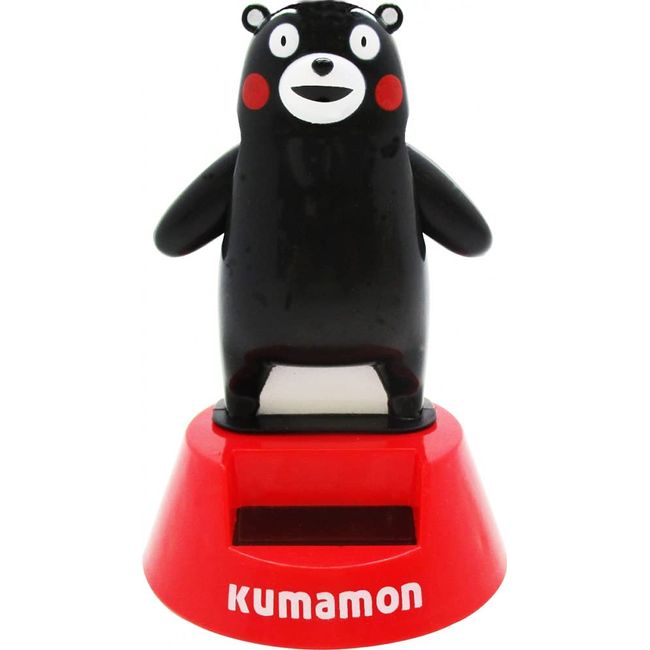 Yamanji Kumamon Solar Swing Standing Approx. H 3.7 x W 2.7 x D 2.6 inches (9.4 x 6.8 x 6.6 cm) 9626 Black