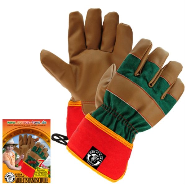 Corvus Corvus_600607 A600607 Kids at Work Work Work Gloves Faux Leather