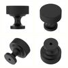 Coinkoly 10 Pack Matte Black Cabinet Knobs 35mm Single Hole Drawer Knobs and Pulls for Bathroom Cabinets CK-UK0007