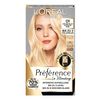 L'Oréal Paris Permanent Hair Colour for Bleaching Hair, Hair Dye Set with Colouration and Shine Protect Conditioner, Préférence Le Blonding, 01 Very Light Natural Blonde
