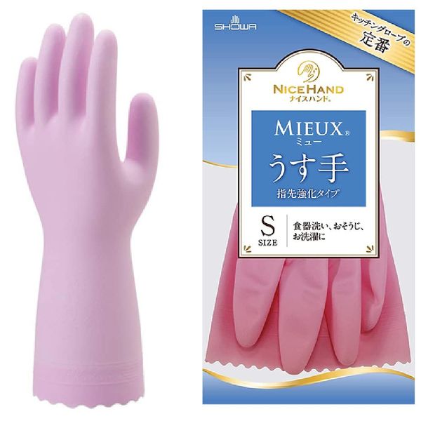 Showa Nice Hand Mu, Thin, Small, Pink, 20 Pairs