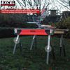 Excel Steel Saw Horse Adjustable Legs Twin Pack