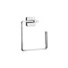 Croydex Camberwell Flexi-Fix Towel Ring, Screw or Glue, Silver