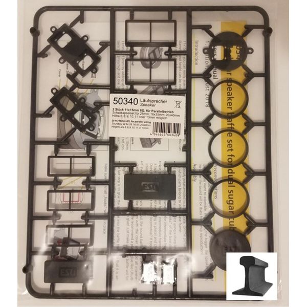 ESU 50340 ~ New 2025 ~ Modular Speaker Baffle Set Kit ~ 2 Sugar Cube Speakers 