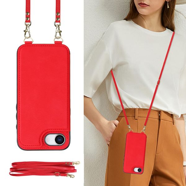 Cavor iPhone16e Smartphone Case Notebook Type Shoulder Strap Shoulder Case iPhone16e Shoulder Case iPhone16e Folio Case iPhone16e Card Storage Smartphone Case iPhone16e [RFID Function] iPhone16e