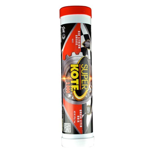 Lithium Grease Superkote 2000 / Cartridge/NLGI 2 / Multipurpose/Lubricant/EP/High Temp/Industry/Construction/Automotive/Red Grease / 1 Pack / 397gr -14oz