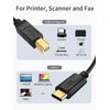USB C Printer Cable 3M, CableCreation USB C to Printer Cable USB C to B, Scanner Cable Printer Cable USB C MIDI Cable for Yamaha (YAMAHA) Digital Piano MIDI Controller DJ Controller, 3M Black