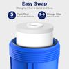 12 Pack 5μm 10x4.5" Sediment Granular Activated Carbon 2in1 Water Filter Replace