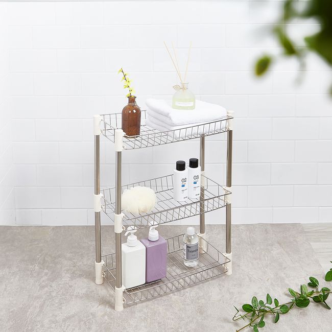 Halmade bathroom square mini shelf 3 tiers