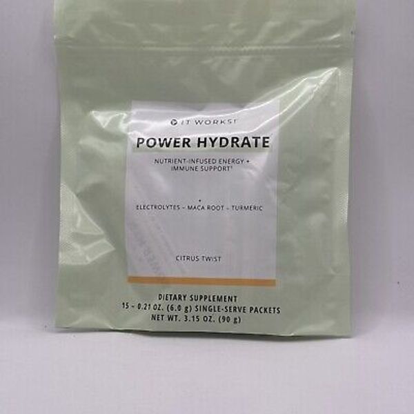 It Works! Power Hydrate FRUIT PUNCH 15 Single Servings Factory Sealed Bag New