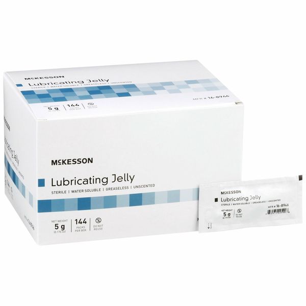 McKesson Lubricating Jelly Sterile 5 Gram Individual Packet 144 per Box 16-8946