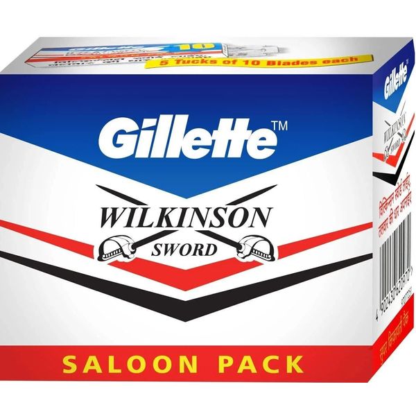 50 Gillette Wilkinson Sword Double Edge Razor Blades