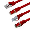 1.5m - red - 5 pieces CAT.7 computer Ethernet cable network cable (raw cable) patch cable S-FTP LSZH PIMF 10GB s RJ45 plug Cat6a