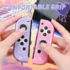DLseego Protective Case for Switch/Switch OLED Controller,Transparency Glitter Soft TPU Switch Controller Protector Grip Case Cover,Purple+Pink