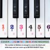 sourcing map Piano Keyboard Stickers, 61 Keys Numbered Piano Sticker Notes Guide Removable for Beginners Learning