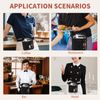 Merleu Quality Server Apron,Machine Washable Waitress Apron with Adjustable Belt,Durable Tool Pouch, with Multiple pockets for Restaurant,Bar,Hotel