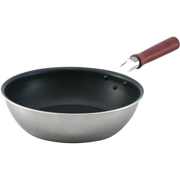 Shimomura 40372 Deep Frying Pan, 9.4 inches (24 cm), Made in Japan, IH Lightweight