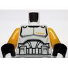 Lego Star Wars White Torso Clone Trooper Commander Bright Light Orange Dots