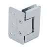 Polished Chrome Pinnacle Adjustable Wall Mount Offset Back Plate Hinge