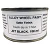 1 x 150ml Black Satin Alloy Wheel Paint