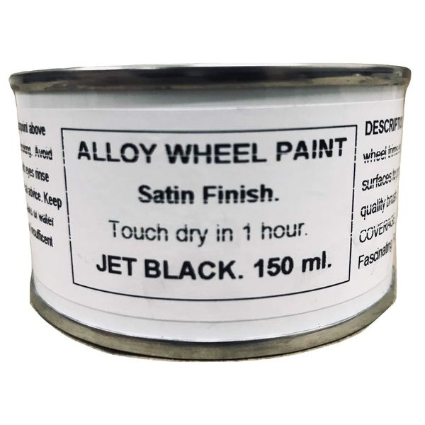 1 x 150ml Black Satin Alloy Wheel Paint