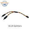 BackBayRC - 6in 20awg Universal Servo 2X Splitter - 5 Pack