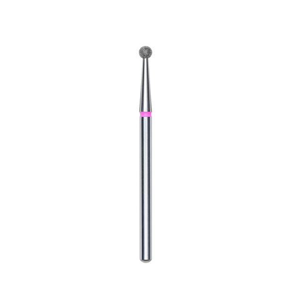 Staleks diamond nail drill bit, "ball", red, head diameter 2,5 mm -FA01R025