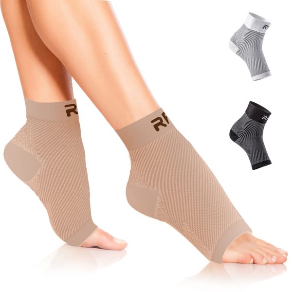 Plantar Fasciitis Compression Socks | Foot & Ankle Brace for Women & Men | Toeless Ankle Compression Sleeve for Ankle Support, Plantar Fasciitis, Night Splint, Arch & Achilles Tendonitis Relief