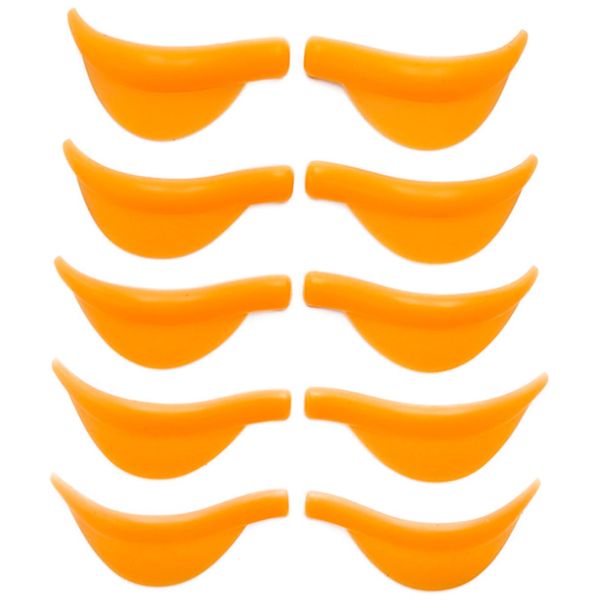 KOOLEVER 10 Pcs Lash Lift Set Lash Lift Shields, Reusable Silicone Lash Lift Pads (XS/S/M/L/XL) for Eyelash Perm, Eyelash Curling Pad Tool for Salon Professionals & Beauty Enthusiasts(Orange)