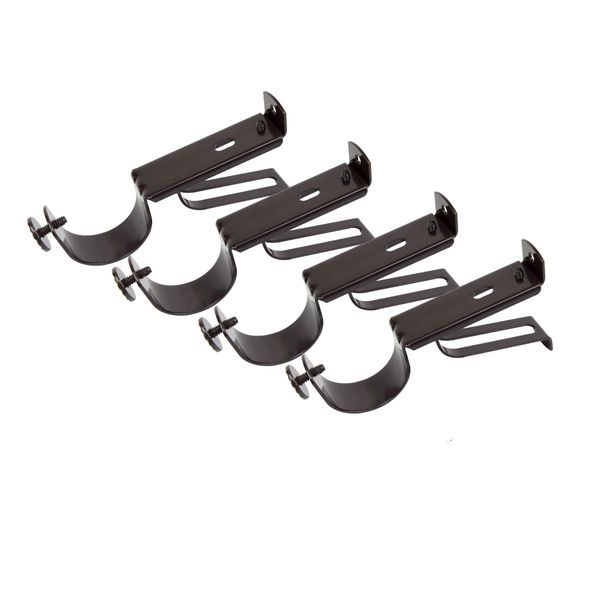A&F Rod Décor - 1.5" Sinlge Brackets (Set of 4) - Cocoa