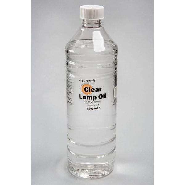 CLEARCRAFT Smokeless and Odourless Clear Lamp Oil - 1 Litre with Free Funnel