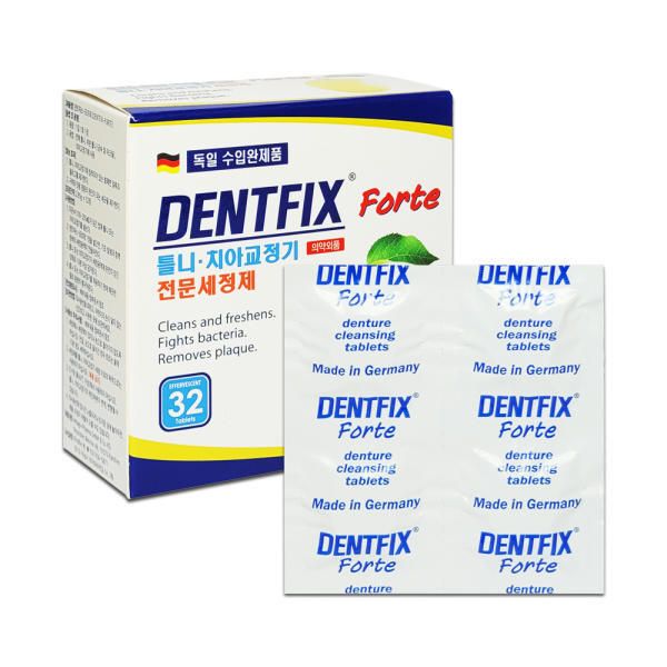 Dent Fix Forte Denture Cleaner Braces Cleaner 32 tablets