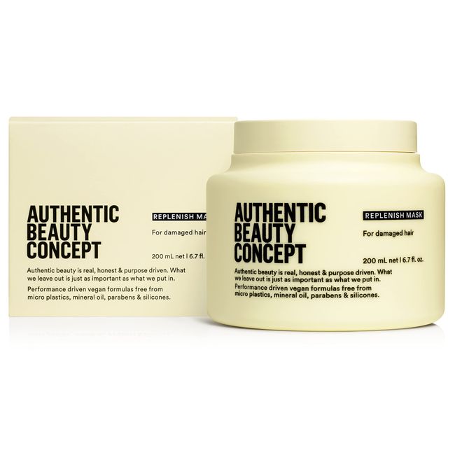 Authentic Beauty Concept Replenish Mask | Replenishing Hair Mask for Damaged Hair | Intense Treatment for Treated Hair | Strengthens Hair Fiber | Vegan & Cruelty-free | Silicone-free | 6.7 fl. oz.