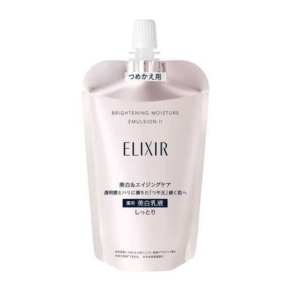 Elixir Whitening Emulsion WT 2 (Refill), Relaxing Aqua Floral Scent, 4.3 fl oz (110 ml), Milky Lotion, Whitening, Moisturizing (Released February 21, 2023)