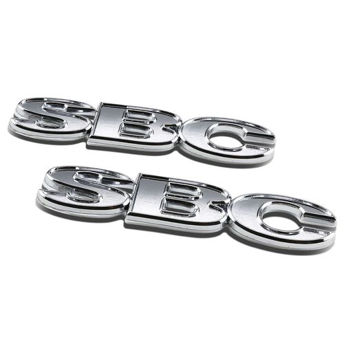 Auto Dynasty 2 x Metal Emblem Decal Logo Trim Badge SBC (Silver)