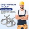 4 Pieces Summer Pool Covers Winch for Above Ground Pools Rustproof Swimming Pool Cover Winch