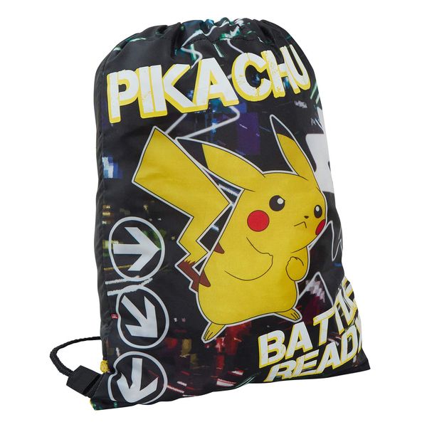 Pokemon Glow In The Dark Drawstring Gym Bag Pikachu School Sack PE Kit Kids Teens Swim Bag