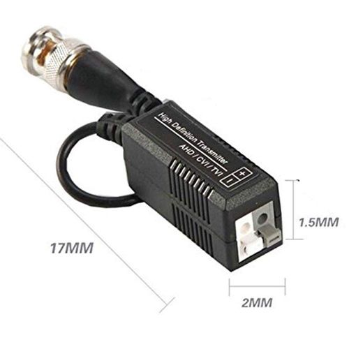 TECHGEAR 100x CCTV Passive Video Balun BNC Connector Adapter Transmitter & Transceiver, Male BNC to Easy Press-Fit UTP CAT5/5e/6/6e Cable for CCTV DVR Camera System (50 Pairs)