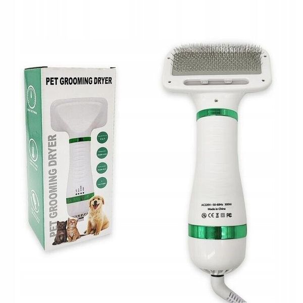 Portable Pet Hair Dryer Brush Dog Cat Grooming Hairdryer Blower Comb Heater