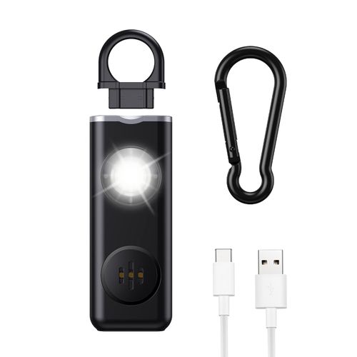 ORIA Personal Alarm, Pocket Alarm Rechargeable, 130 dB Self-Defence Siren, Safety Key Ring, LED Flash Light Signal, Shrill Alarm Emergency Alarm for Women, Seniors, Children