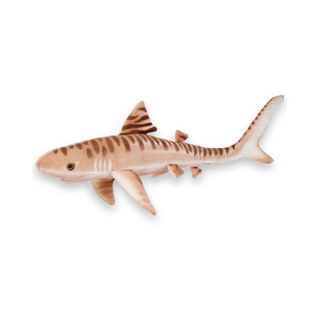 Real Planet Shark Plush Toy - Realistic Stuffed Animal Gift for Kids All Ages, Giant Shark Creature Plushie, Fun Christmas Birthday Gifts (Tiger Shark, 33.5")