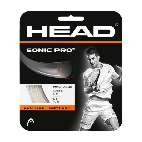 Head HEAD Tennis String Sonic Pro White 1.30 Single Strung 281028