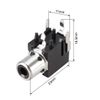 sourcing map PCB Panel Mount Single RCA Socket Female Jack Audio Video AV Connector Black 2pins 5Pcs