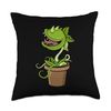 Venus Fly Trap Plant Lover Men Carnivorous Plants Throw Pillow
