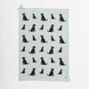 Sweet William Black Labrador tea towel