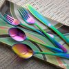 20 Piece Iridescence Rainbow Flatware Cutlery Stainless Steel Silverware Set