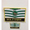 Wiltshire UK County Flags Badges Iron Sew on Embroidered Patch Small | Large (Large)