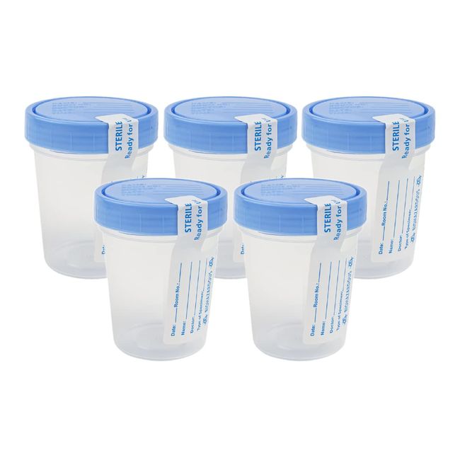 Dealmed Specimen Containers–Single Use Urine Specimen Cups, Screw on Leak Lid, 4